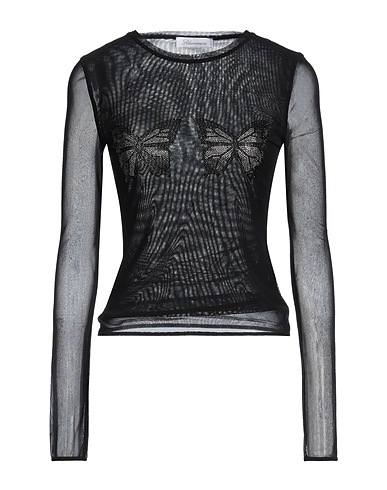 BLUMARINE Top Black 94% Polyamide, 6% Elastane