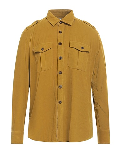 PT Torino Solid colour shirt Mustard 100% Cotton