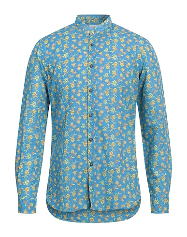 EDIZIONI LIMONAIA Patterned shirt AZZURRO 50% Cotton, 50% Linen