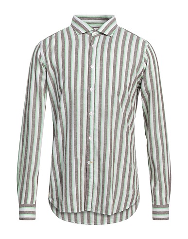 EDIZIONI LIMONAIA Linen shirt Dark brown 55% Linen, 45% Cotton