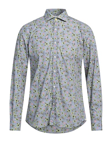 EDIZIONI LIMONAIA Patterned shirt 97% Cotton, 3% Elastane
