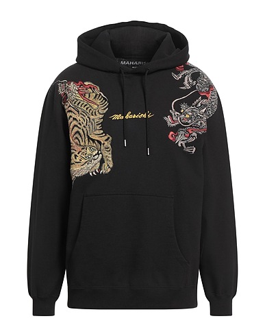MAHARISHI Hooded track jacket  Black 100% Organic cotton