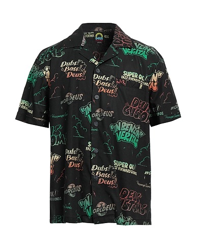 DEUS EX MACHINA Patterned shirt Charcoal 100% Cotton