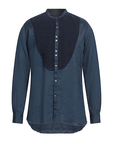 MESSAGERIE Linen shirt PATRIZIO PISCAGLIA Midnight blue 100% Linen
