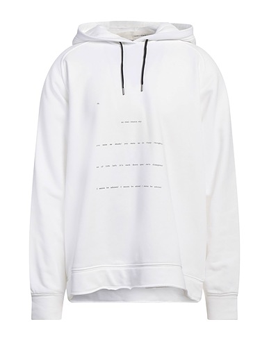 ISABEL BENENATO Hoodie Weiß 88% Baumwolle, 12% Polyester