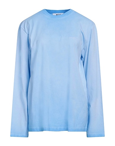 MSGM T-shirt Celeste 100% Cotone