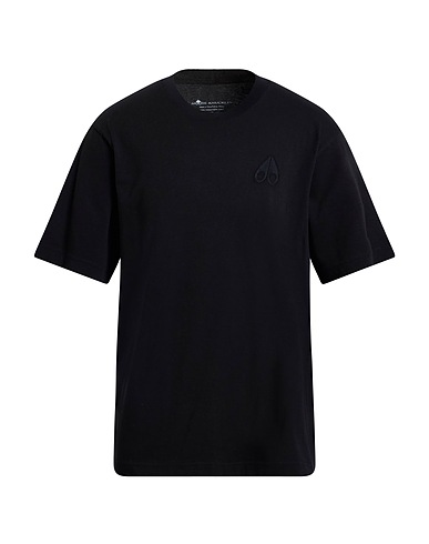 MOOSE KNUCKLES Camiseta básica Negro 100% Algodón