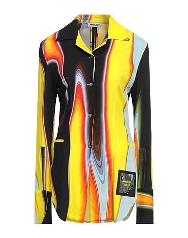 AMBUSH Patterned shirts & blouses Yellow 100% Viscose, Polyester