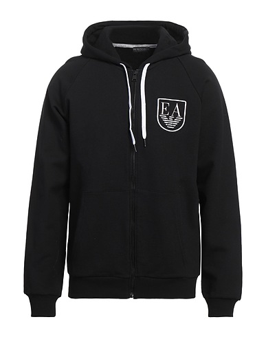 EMPORIO ARMANI Hooded track jacket  UNDERWEAR Black 100% Cotton