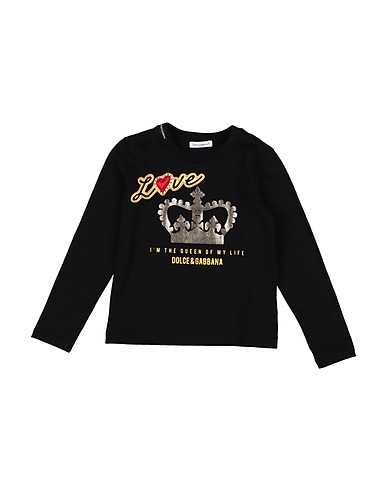 DOLCE&GABBANA T-shirt Nero 100% Cotone, Poliestere, Vetro, Viscosa