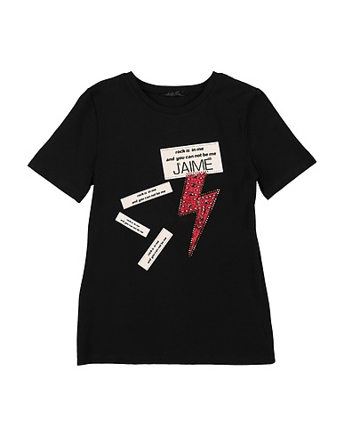 J'AIME’ T-shirt Black 95% Cotton, 5% Elastane