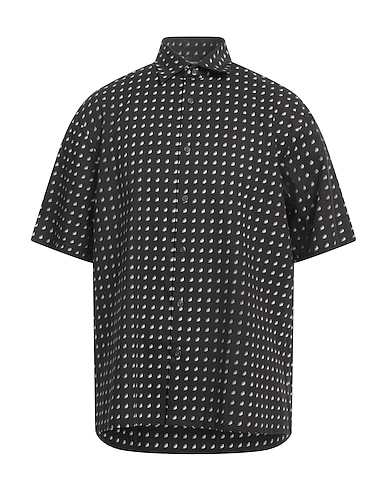 EMPORIO ARMANI Patterned shirt Black 56% Lyocell, 44% Cotton