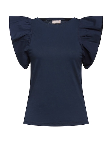 LIU •JO T-shirt BLU NOTTE 100% Cotton