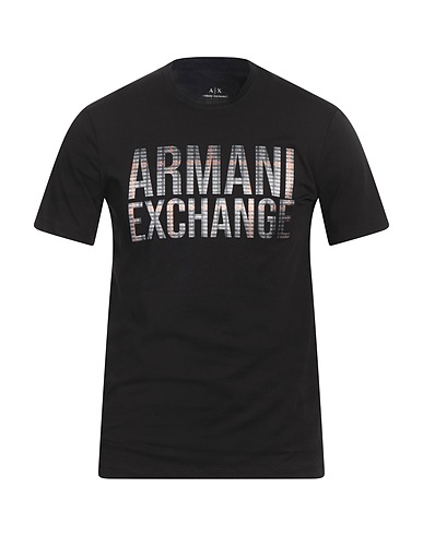 ARMANI EXCHANGE T-shirt Black 95% Cotton, 5% Elastane