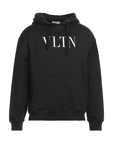 VALENTINO GARAVANI Hooded sweatshirt Black 94% Cotton, 6% Polyamide, Elastane