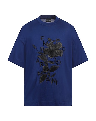 EMPORIO ARMANI T-shirt Bleu 70% Lyocell, 30% Coton, Polyester
