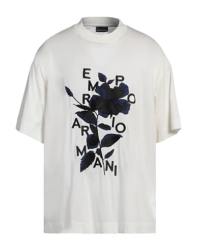 EMPORIO ARMANI T-shirt White 70% Lyocell, 30% Cotton, Polyester