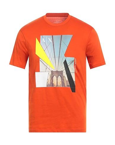 ARMANI EXCHANGE T-shirt Orange 100% Cotton