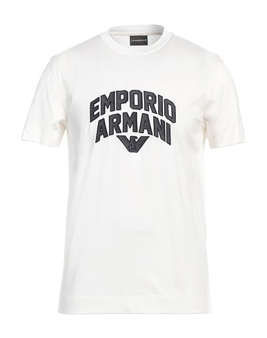 EMPORIO ARMANI T-shirt White 70% Lyocell, 30% Cotton, Polyester