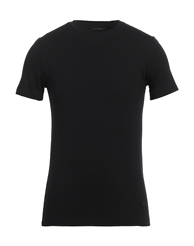 EMPORIO ARMANI Basic T-shirt Black 95% Viscose, 5% Elastane