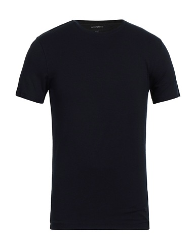 EMPORIO ARMANI Basic T-Shirt Midnight blue 95% Viscose, 5% Elastane