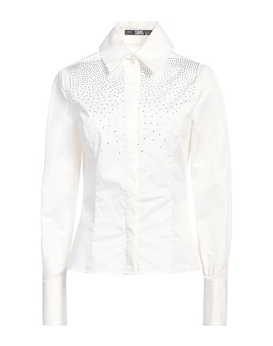 KARL LAGERFELD Shirts White 97% Cotton, 3% Elastane