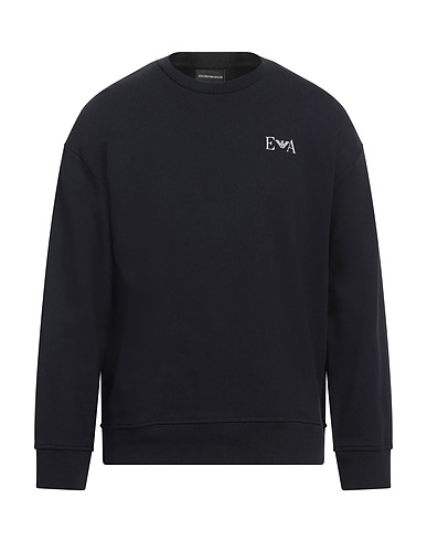 EMPORIO ARMANI Sweatshirt Midnight blue 100% Cotton, Elastane