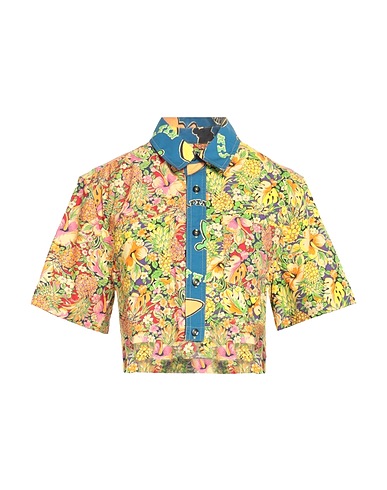 RE/DONE Chemises et chemisiers à fleurs Jaune 100% Coton