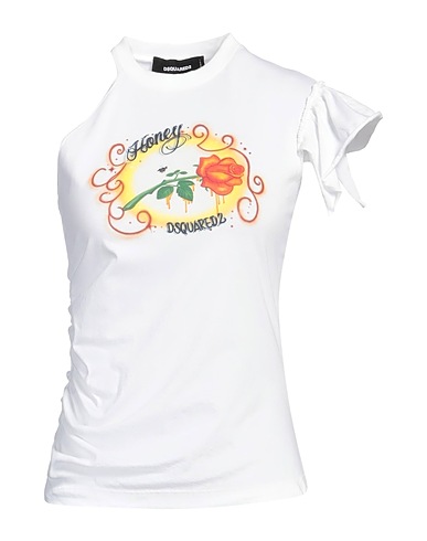 DSQUARED2 T-shirt White 100% Cotton, Elastane