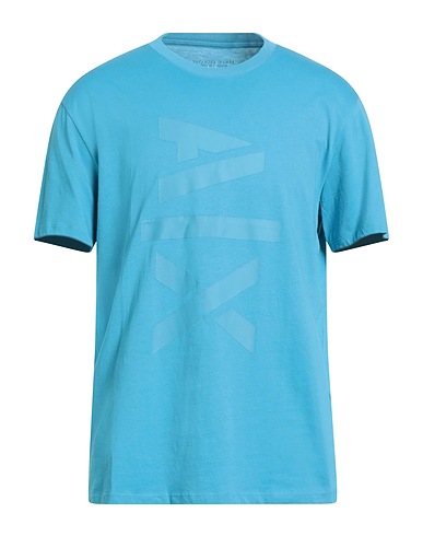 ARMANI EXCHANGE T-Shirt Azurblau 100% Baumwolle
