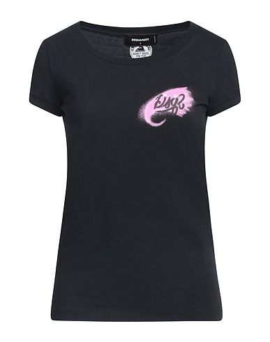 DSQUARED2 T-shirt Black 100% Cotton, Elastane