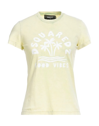 DSQUARED2 T-shirt Verde chiaro 100% Cotone, Elastan