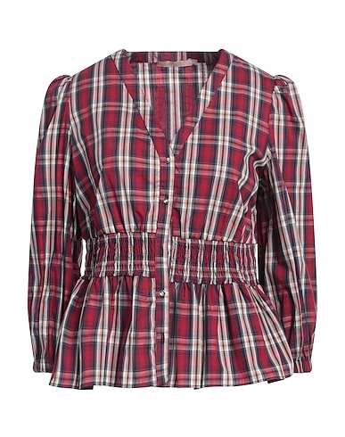 & ME UNLIMITED Checked shirt Burgundy 100% Cotton