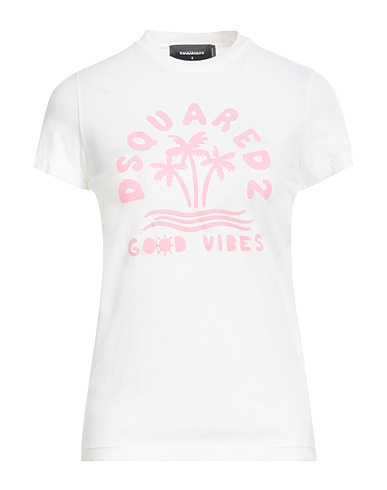 DSQUARED2 T-shirt Ivory 100% Cotton, Elastane
