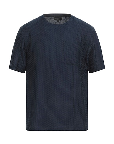 EMPORIO ARMANI Basic T-Shirt Midnight blue 100% Polyester