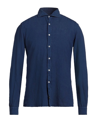 FAY Camicia in lino Blu navy 100% Lino