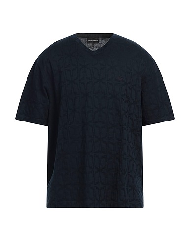 EMPORIO ARMANI Basic T-Shirt Navy blue 100% Cotton