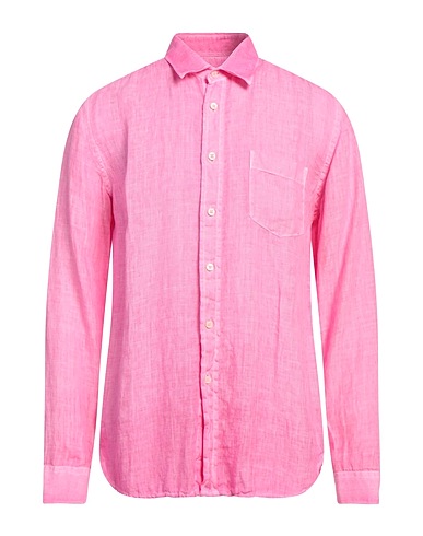 120% LINO Chemise de couleur unie Fuchsia 100% Lin