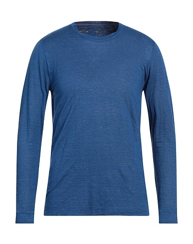 120% LINO T-shirt Blu 100% Lino