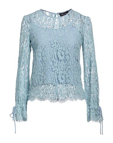 BLUMARINE Top Celeste 46% Poliammide, 38% Cotone, 16% Viscosa
