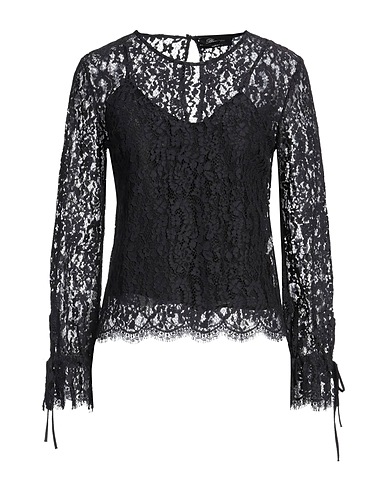 BLUMARINE Top Schwarz 46% Polyamid, 38% Baumwolle, 16% Viskose