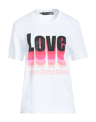 LOVE MOSCHINO T-shirt White 100% Cotton, Elastane