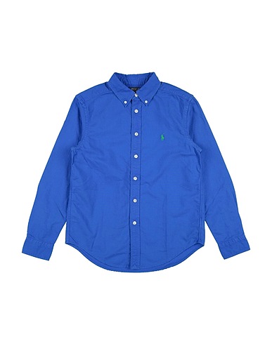POLO RALPH LAUREN Solid colour shirt Garment-Dyed Cotton Oxford Shirt
 Bright blue 100% Cotton