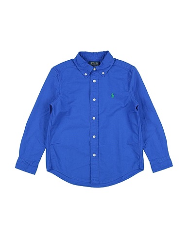 POLO RALPH LAUREN Solid colour shirt Garment-Dyed Cotton Oxford Shirt
 Bright blue 100% Cotton