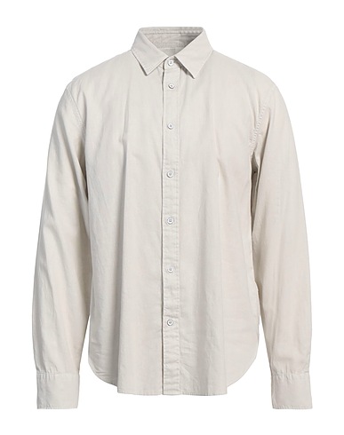 RAG & BONE Solid colour shirt Light grey 55% Hemp, 45% Cotton, Polyamide