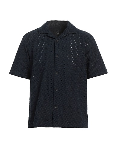 RAG & BONE Solid color shirt Midnight blue 100% Lyocell