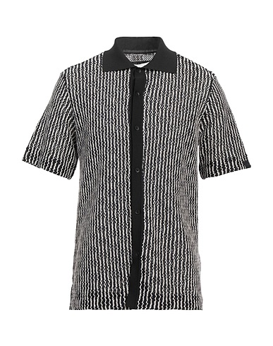 RAG & BONE Patterned shirt Black 75% Polyester, 25% Cotton
