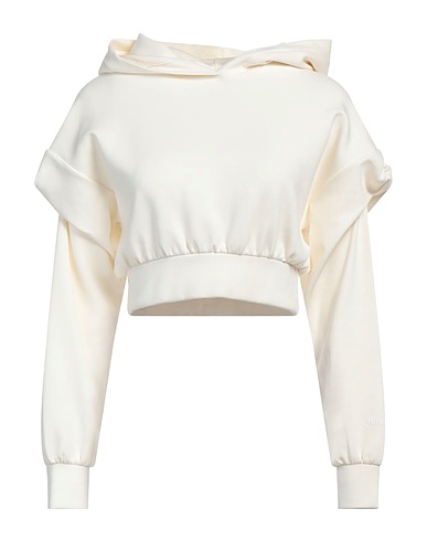 HINNOMINATE Hooded track jacket  Off white 50% Modal, 45% Polyester, 5% Elastane