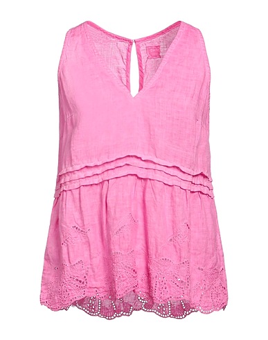 120% LINO Top Rosa 100% Lino