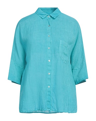 120% LINO Camicia in lino Turchese 100% Lino